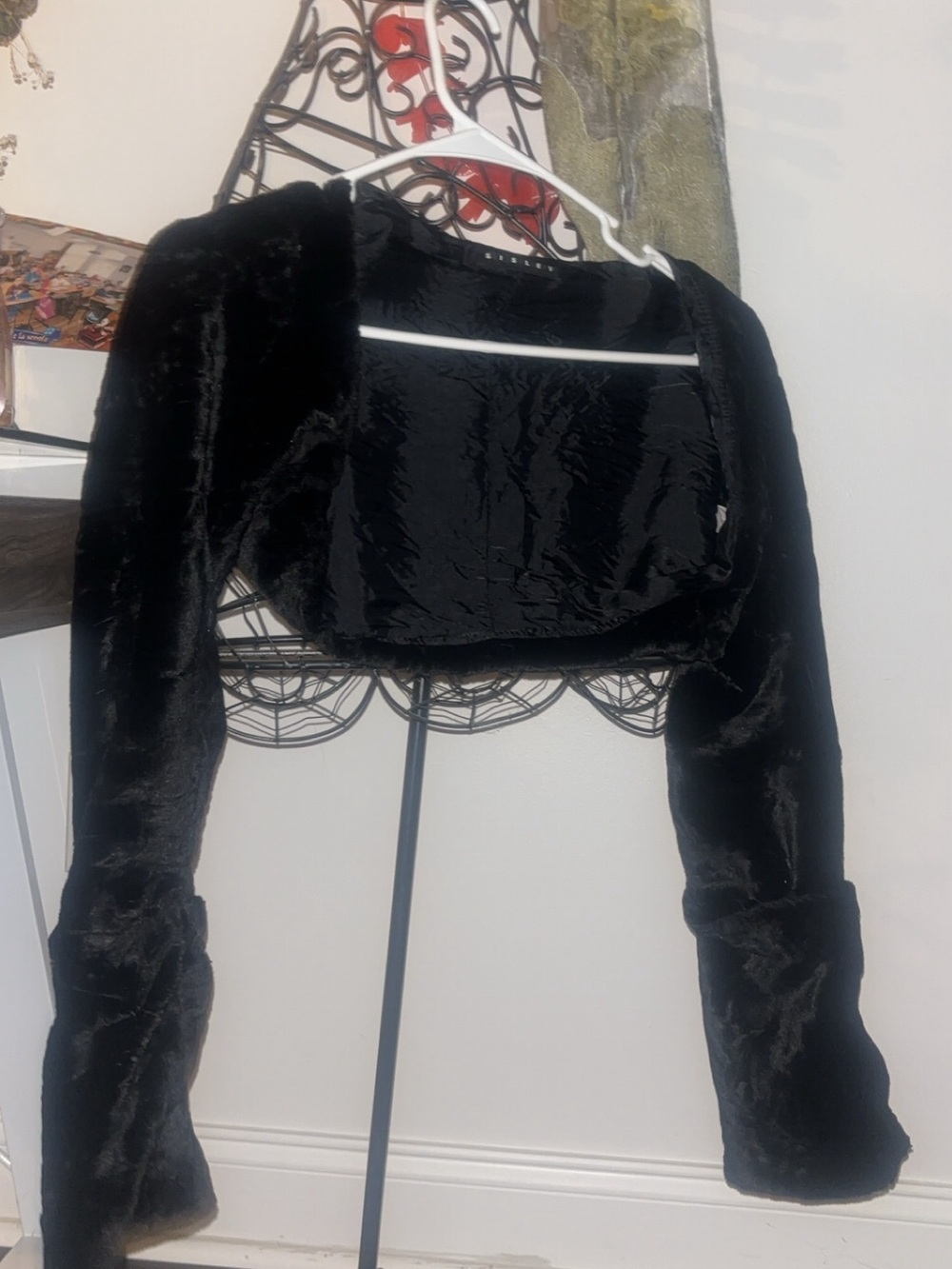 Sisley Black Satin Evening Jacket